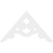 Ekena Millwork Pitch Robin Architectural Grade PVC Gable Pediment, 48"W x 28"H x 1"P (14/12) GPP048X028X100ROB - alternate 3